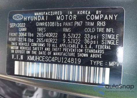 2023 Genesis Gv80 3.5T Awd from USA, damaged, VIN KMUHCESC4PU124819